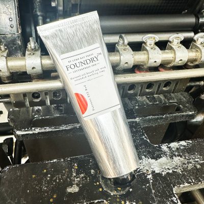 Rubber ink replacement tube, stay open, non skinning tube for letterpress