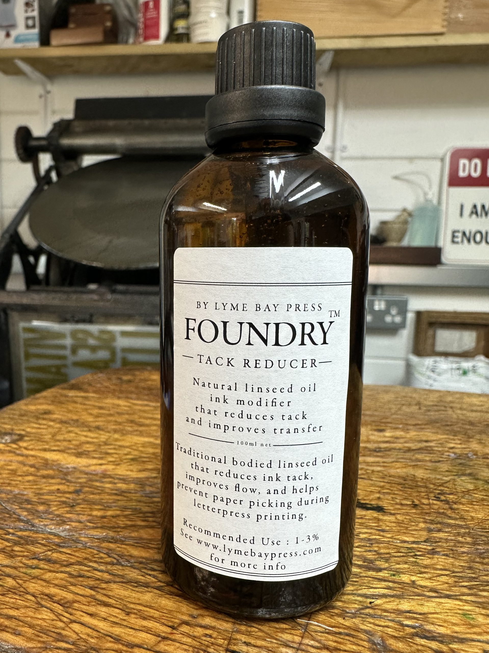 IMG_3656 Lyme Bay Press Foundy Linseed Oil Tack Reducer 100ml