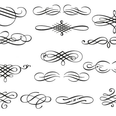 Letterpress Calligraphic Flourishes 1