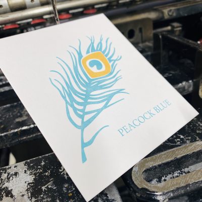 Peacock Blue print sample